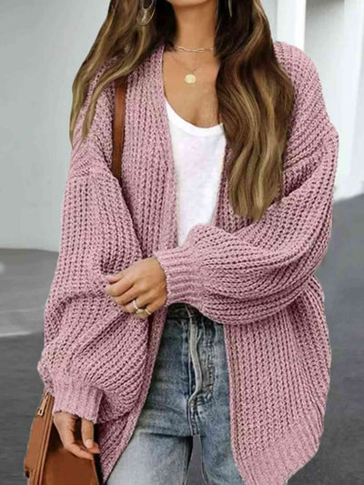 BEAUTIFUL I AM Drop Shoulder Balloon Sleeve Cardigan