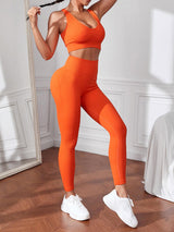 BEAUTIFUL I AM Sport Tank and Leggings Active Wear Set