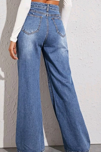 BEAUTIFUL I AM High Waist Wide Leg Jeans