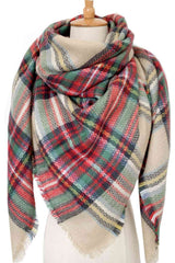 BEAUTIFUL I AM Plaid Imitation Cashmere Scarf