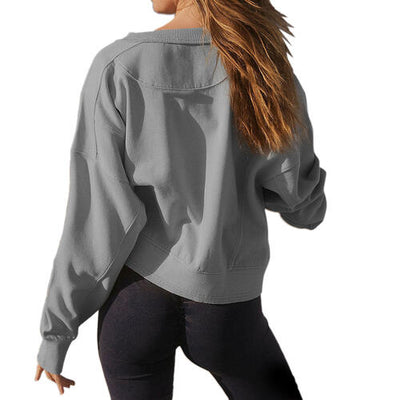 BEAUTIFUL I AM Round Neck Drop Shoulder Long Sleeve Sweatshirt