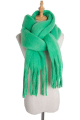 BEAUTIFUL I AM Fringe Detail Polyester Scarf