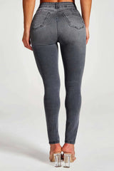 BEAUTIFUL I AM Button Fly Skinny Jeans