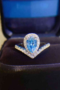 BEAUTIFUL I AM 1 Carat Pear Shape Moissanite Jewelry Heart Ring