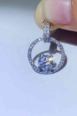 BEAUTIFUL I AM 1 Carat Moissanite Jewelry 925 Sterling Silver Necklace