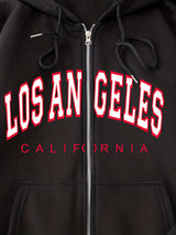 BEAUTIFUL I AM LOS ANGELES CALIFORNIA Graphic Drawstring Hoodie