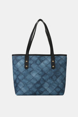 BEAUTIFUL I AM Plaid PU Leather Tote Bag