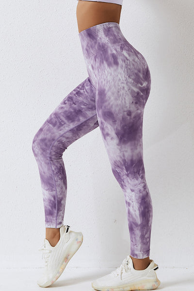 BEAUTIFUL I AM High Waist Tie-Dye Long Sports Pants Active Wear