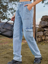 BEAUTIFUL I AM High Waist Cargo Jeans