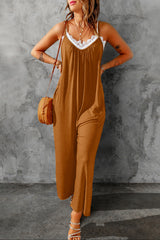 BEAUTIFUL I AM Spaghetti Strap Wide Leg Pants Jumpsuit