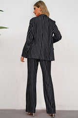 BEAUTIFUL I AM Striped Long Sleeve Top and Pants Set