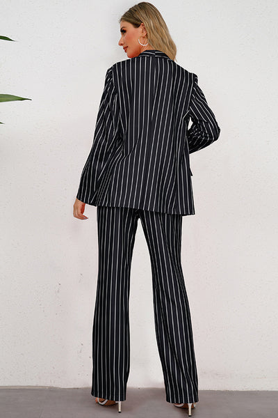 BEAUTIFUL I AM Striped Long Sleeve Top and Pants Set