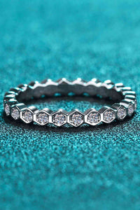 BEAUTIFUL I AM Moissanite Jewelry 925 Sterling Silver Eternity Ring