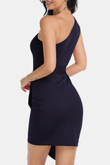 BEAUTIFUL I AM Tie Front One-Shoulder Sleeveless Dress