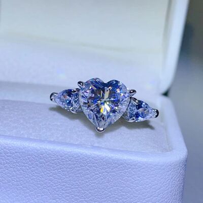 BEAUTIFUL I AM 3 Carat Moissanite 925 Sterling Silver Jewelry Ring