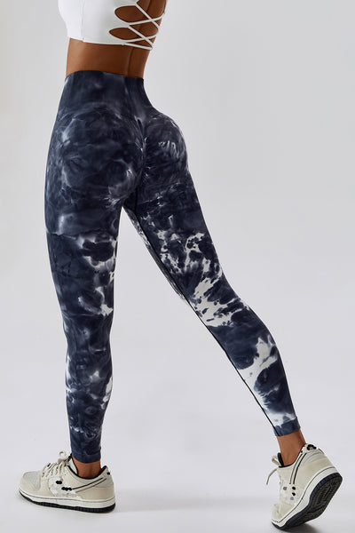 BEAUTIFUL I AM High Waist Tie-Dye Long Sports Pants Active Wear