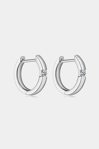 BEAUTIFUL I AM Moissanite Jewelry 925 Sterling Silver Huggie Earrings