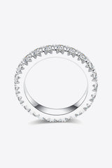 BEAUTIFUL I AM 2.3 Carat Moissanite Jewelry 925 Sterling Silver Eternity Ring