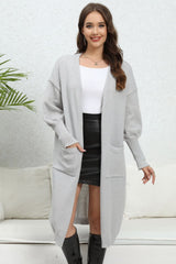 BEAUTIFUL I AM Open Front Dropped Shoulder Cardigan