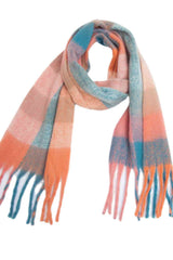 BEAUTIFUL I AM Fringe Detail Polyester Scarf