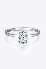 BEAUTIFUL I AM 1 Carat Moissanite Jewelry 925 Sterling Silver Solitaire Ring