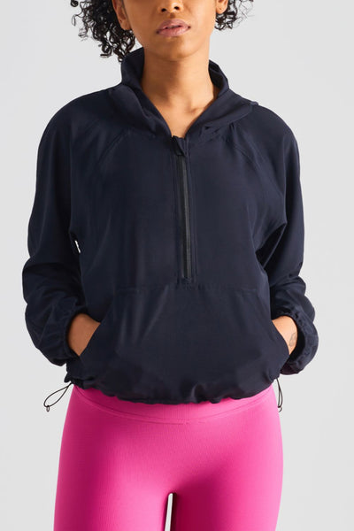 BEAUTIFUL I AM Half-Zip Hooded Sports Active Wear Top