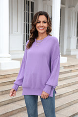 BEAUTIFUL I AM Round Neck Long Sleeve Sweater