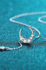 BEAUTIFUL I AM Star & Moon Moissanite Jewelry Necklace