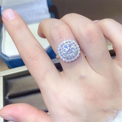 BEAUTIFUL I AM 2 Carat Moissanite 925 Sterling Silver Ring Jewelry