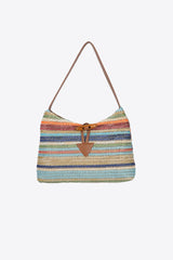 BEAUTIFUL I AM Multicolored Straw Shoulder Bag