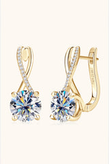 BEAUTIFUL I AM 4 Carat Moissanite Jewelry 925 Sterling Silver Earrings