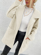 BEAUTIFUL I AM Dropped Shoulder Jacket Coat with Pockets