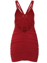 BEAUTIFUL I AM Glitter Double Spaghetti Straps Mini Dress