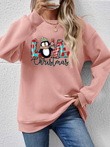 BEAUTIFUL I AM LIVE CHRISTMAS Drop Shoulder Round Neck Sweatshirt