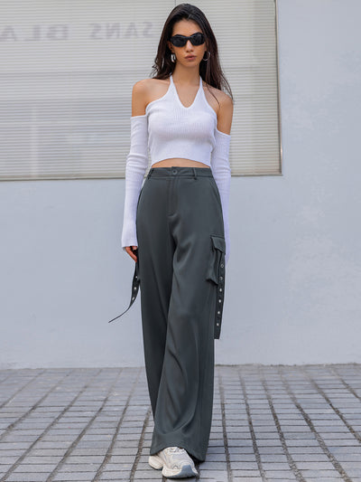 BEAUTIFUL I AM Wide Leg Cargo Pants