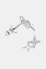 BEAUTIFUL I AM Moissanite Jewelry 925 Sterling Silver Star Shape Earrings