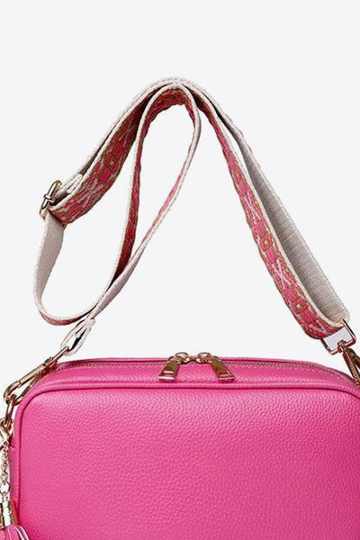 BEAUTIFUL I AM PU Leather Tassel Crossbody Bag