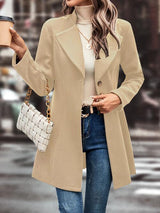 BEAUTIFUL I AM Lapel Collar Button Down Jacket Coat