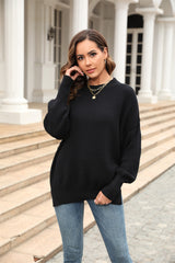 BEAUTIFUL I AM Round Neck Long Sleeve Sweater