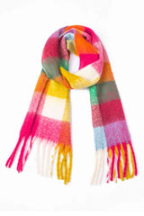 BEAUTIFUL I AM Fringe Detail Polyester Scarf