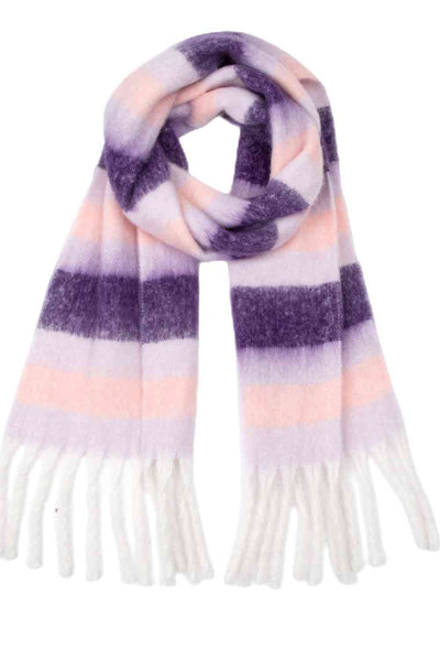 BEAUTIFUL I AM Fringe Detail Polyester Scarf