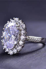 BEAUTIFUL I AM 8 Carat Oval Moissanite Jewelry Ring