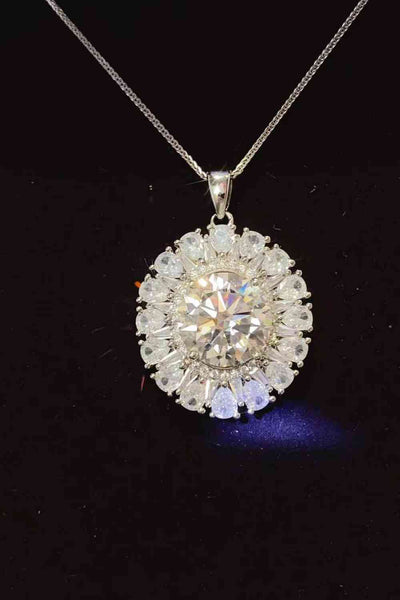 BEAUTIFUL I AM 5 Carat Moissanite Jewelry 925 Sterling Silver Necklace