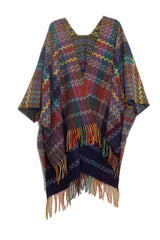 BEAUTIFUL I AM Plaid Fringe Detail Scarf