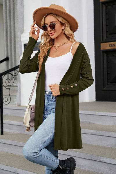 BEAUTIFUL I AM Long Sleeve Open Front Cardigan