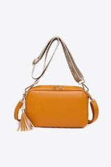 BEAUTIFUL I AM PU Leather Tassel Crossbody Bag