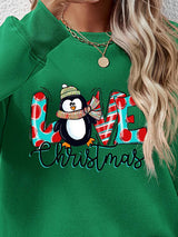 BEAUTIFUL I AM LIVE CHRISTMAS Drop Shoulder Round Neck Sweatshirt