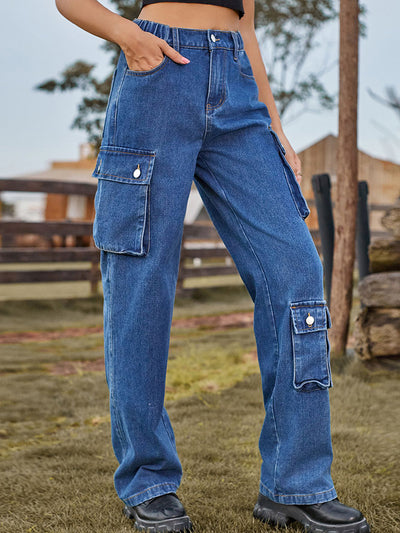 BEAUTIFUL I AM Straight Leg Cargo Jeans