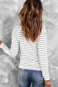 BEAUTIFUL I AM Striped Long Sleeve T-Shirt