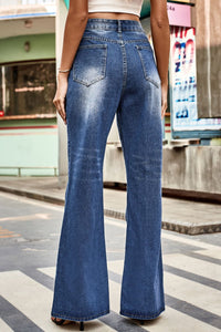 BEAUTIFUL I AM Buttoned Loose Fit Jeans with Pockets